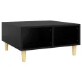 Table basse noir 60x60x30 cm bois d'ingénierie