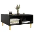 Table basse noir 60x60x30 cm bois d'ingénierie