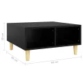 Table basse noir 60x60x30 cm bois d'ingénierie