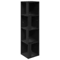 Armoire d'angle Noir 33x33x132 cm Bois d’ingénierie