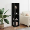 Armoire d'angle Noir 33x33x132 cm Bois d’ingénierie