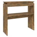 Table console Chêne fumé 80x30x80 cm Bois d'ingénierie