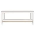 Table basse Blanc 110x55x45 cm Bois massif de pin