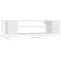 Meuble TV suspendu Blanc 100x30x26,5 cm Bois d’ingénierie