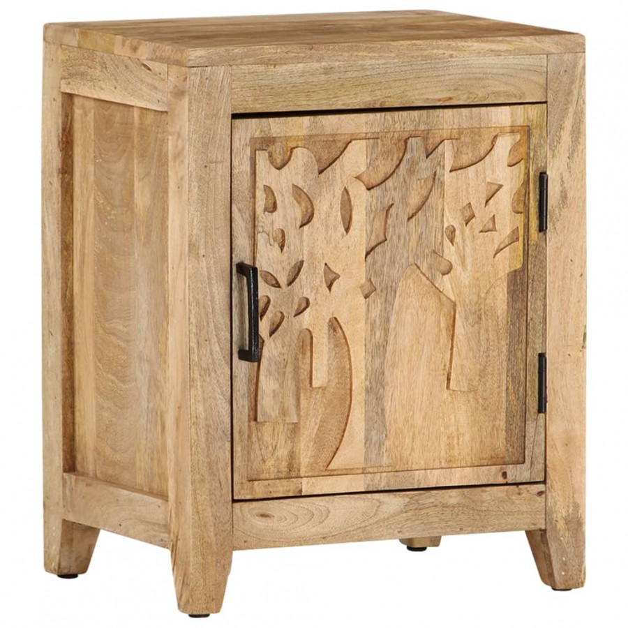 Table de chevet 40x30x50 cm Bois de manguier massif