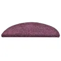 Tapis de marches d'escalier 15 pcs Violet foncé 56x17x3 cm