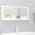 Miroir de salle de bain Blanc 90x10,5x37 cm Aggloméré