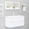 Miroir de salle de bain Blanc 90x10,5x37 cm Aggloméré