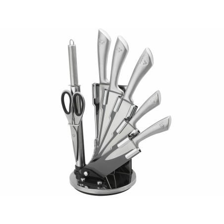 Set of Kitchen Knives and Stand Royalty Line Silver Stainless steel 15