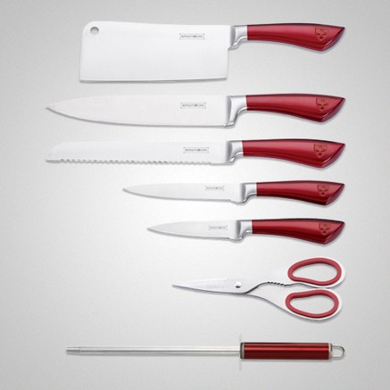Set di Coltelli da Cucina con Supporto Royalty Line Argentato Acciaio 2