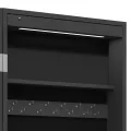 Armoire à bijoux miroir avec lumières LED sur pied noir