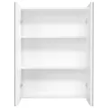Armoire à miroir de salle de bain 60x15x75cm MDF Blanc brillant