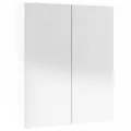 Armoire à miroir de salle de bain 60x15x75cm MDF Blanc brillant