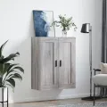 Armoire murale sonoma gris 69,5x34x90 cm bois d'ingénierie