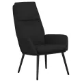 Chaise de relaxation Noir Tissu