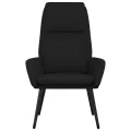 Chaise de relaxation Noir Tissu