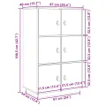 Buffet haut 67x40x108,5 cm Bois massif de pin
