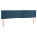 Tête de lit à LED Bleu foncé 203x16x78/88 cm Velours