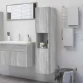 Armoire de bain Sonoma gris 30x30x130 cm Bois d'ingénierie