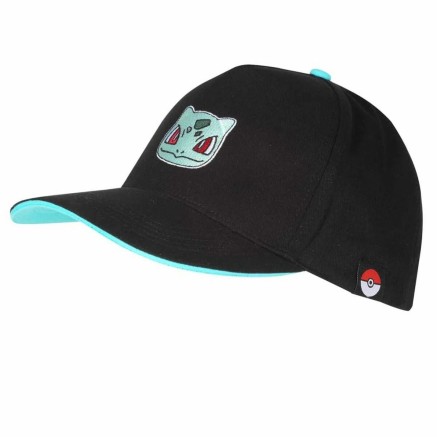 Unisex hat Pokémon Bulbasaur Badge Black One size 58 cm