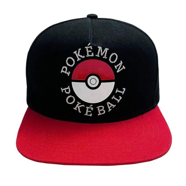 Unisex-Hut Pokémon Trainer Schwarz Rot Einheitsgröße 58 cm