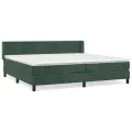 cadre de lit et matelas Vert foncé 200x200cm Velours