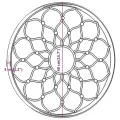 Miroir de jardin Sable 40x3 cm Fer Rond utilisation extérieure