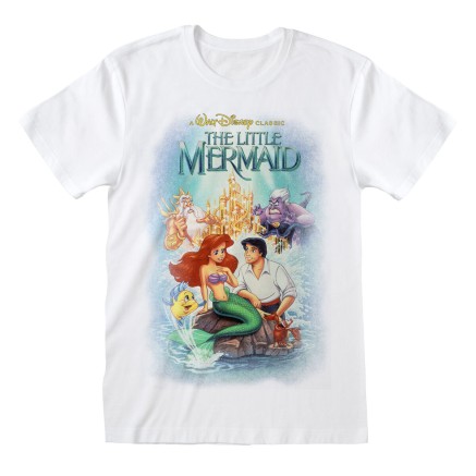 Maglia a Maniche Corte The Little Mermaid Classic Poster Bianco Unisex