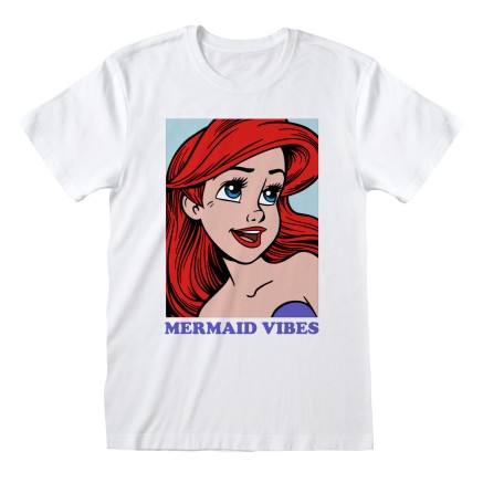 T shirt à manches courtes The Little Mermaid Mermaid Vibes Blanc Unis