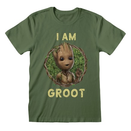 T-Shirt met Korte Mouwen Marvel Badge Groen Uniseks