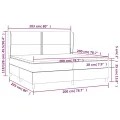 cadre de lit avec matelas Gris 200x200 cm Similicuir