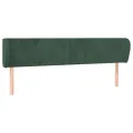 Tête de lit avec oreilles Vert foncé 203x23x78/88 cm Velours