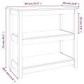 Table console Blanc 80x40x74 cm Bois massif de pin