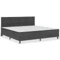 cadre de lit Gris foncé Tissu 200x200 cm