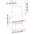 Armoires de couloir 2 pcs chêne sonoma bois d'ingénierie