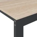 Bureau d'ordinateur Noir et chêne 110x60x73 cm Aggloméré
