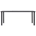 Table à manger Noir et gris béton 180x90x75 cm MDF