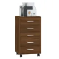 Armoire à tiroirs avec roulettes Chêne marron Bois d'ingénierie