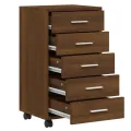 Armoire à tiroirs avec roulettes Chêne marron Bois d'ingénierie