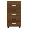 Armoire à tiroirs avec roulettes Chêne marron Bois d'ingénierie
