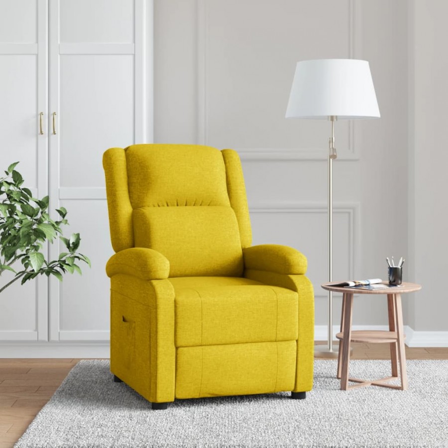 Fauteuil inclinable Jaune Tissu