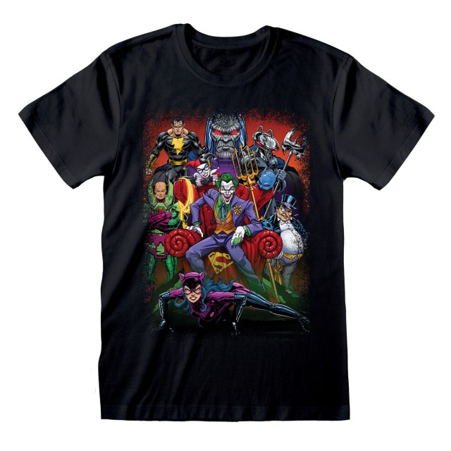 Maglia a Maniche Corte DC Comics Villains Nero Unisex