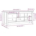 Armoire à chaussures 110x38x45,5 cm Bois de pin massif