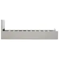 Cadre de lit à rangement hydraulique Blanc Similicuir 100x200cm