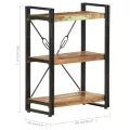 Bibliothèque à 3 niveaux 60x30x80cm Bois de récupération massif
