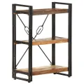 Bibliothèque à 3 niveaux 60x30x80cm Bois de récupération massif