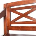 Chaises Batavia lot de 2 marron foncé bois d'acajou solide