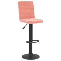 Tabourets de bar lot de 2 rose velours