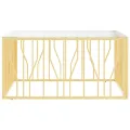 Table basse 100x100x50 cm acier inoxydable et verre