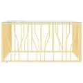 Table basse 100x100x50 cm acier inoxydable et verre